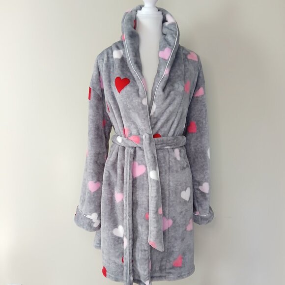 Kate Spade Heart Confetti Chenille Plush Bath Robe Size Medium - Picture 1 of 7